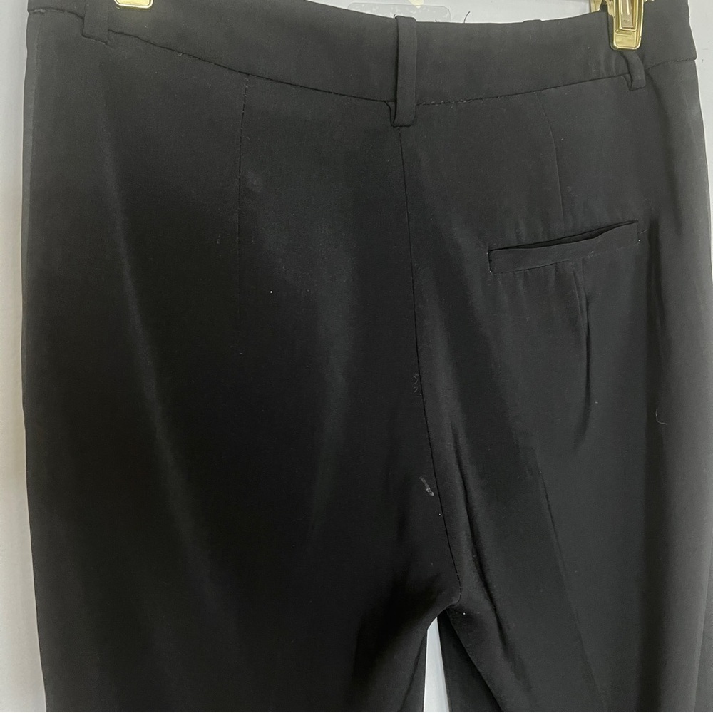H&M Black Women’s Stylish Trousers with Satin Detail Down Both Sides, Size 4 EUC - Picture 5 of 8